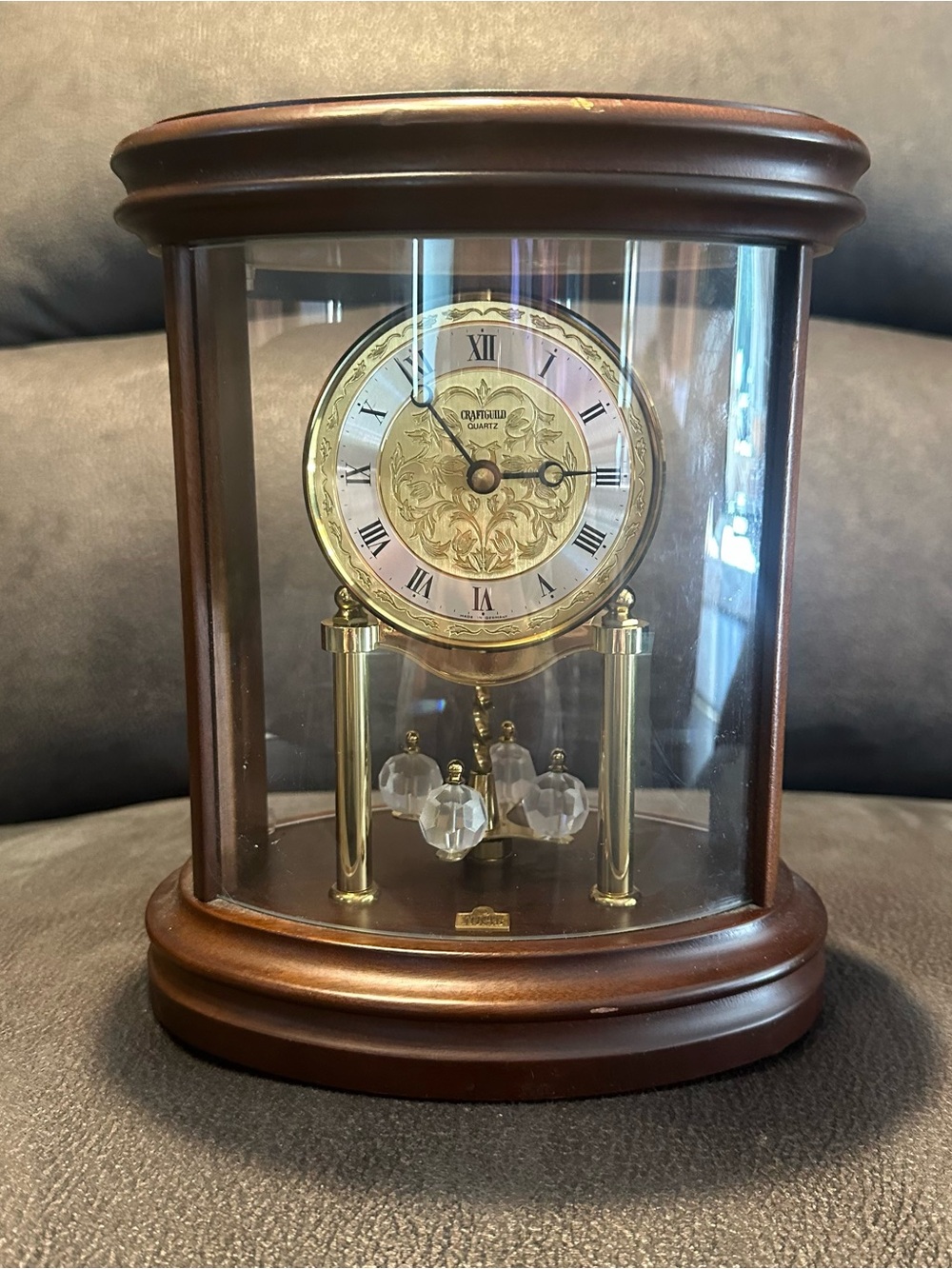 Wendy’s 10 year employee CraftGuild mantle table clock made in Germany